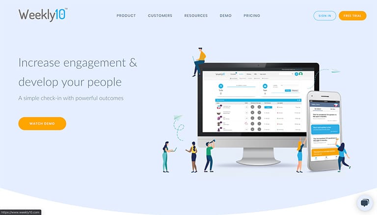 Weekly10 helps maximise employee engagement, and is perfect for remote work.