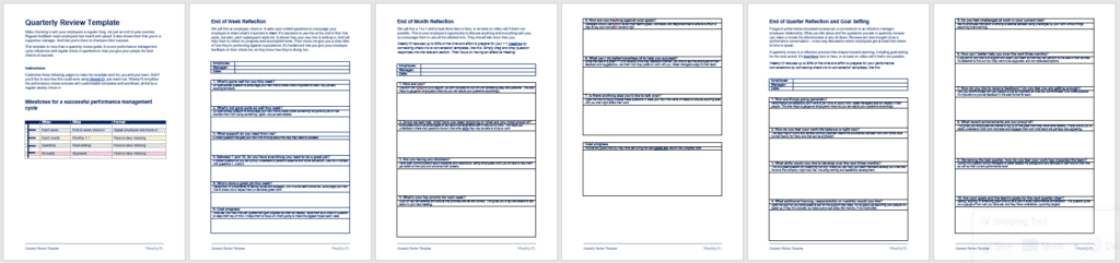 quarterly review template